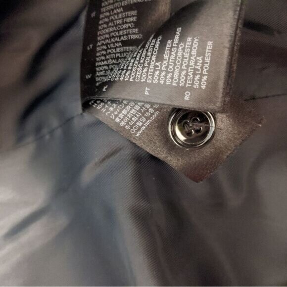 H&M Navy blue stripped wool blend Blazer jacket 8 US @X - Picture 7 of 10